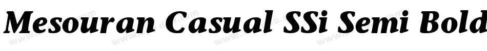 Mesouran Casual SSi Semi Bold Italic字体转换